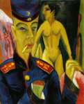 Ernst Ludwig Kirchner Autoportrait en soldat, soldat et putain